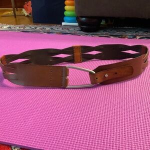 Unusual Brown leather J Jill belt